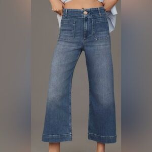 Anthropology The Colette Crop High-Rise Wide-Leg Jeans by Maeve. Size 25